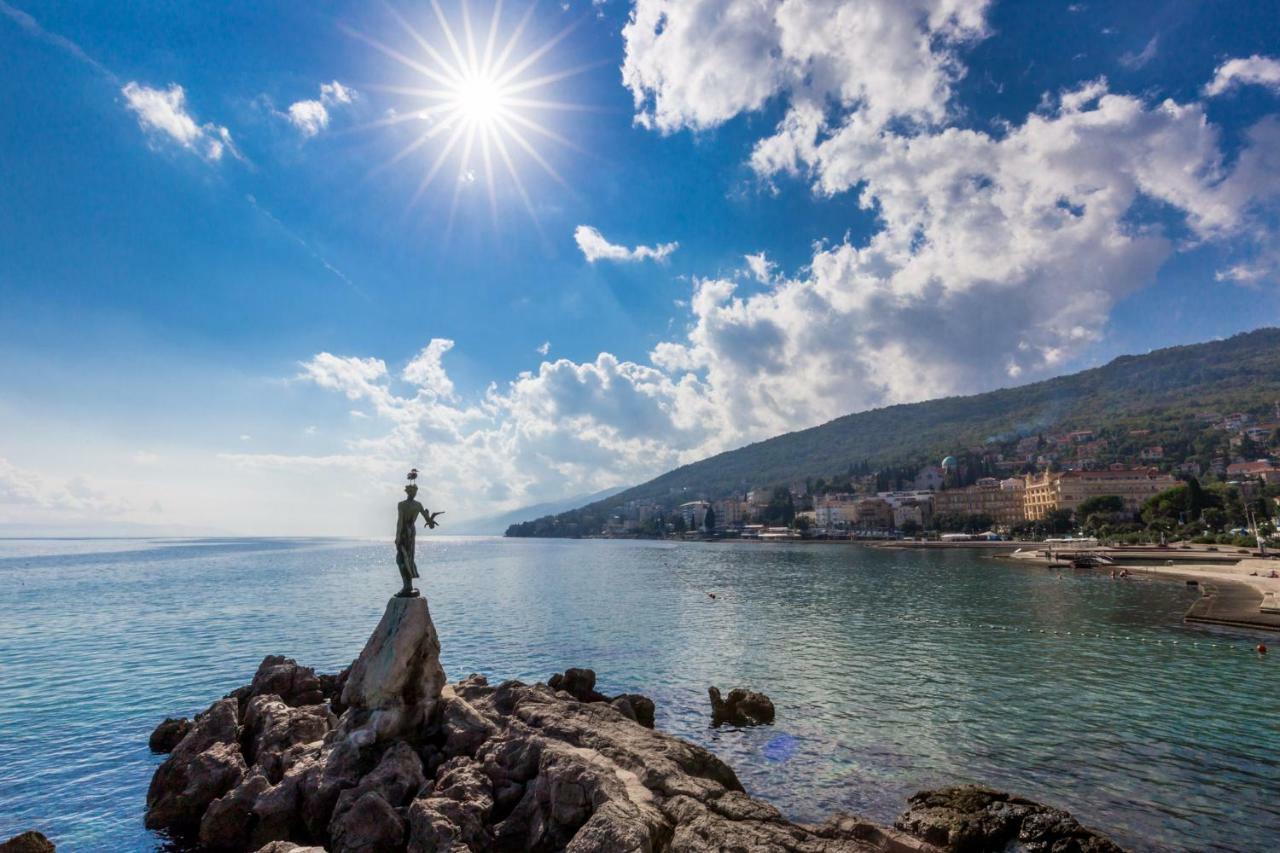 Apartment Maja Opatija With Free Private Parking And Lovely Sea View Terrace Kültér fotó